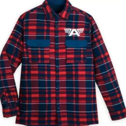 Captain America Plaid Shacket For Adults