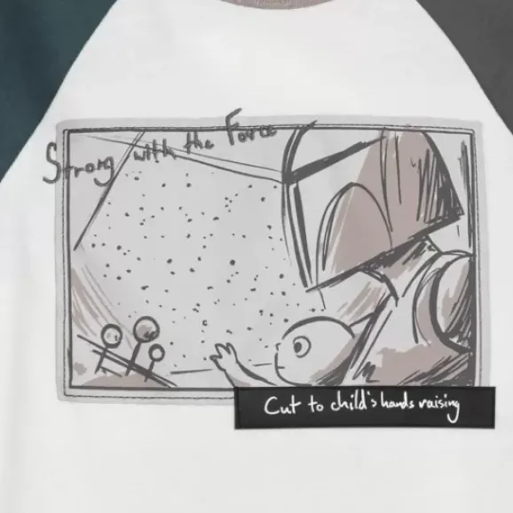 Mandalorian "Strong With The Force" Raglan T-Shirt For Kids