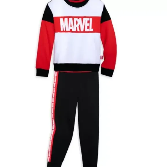 Marvel Logo Sweatshirt And Pants Set For Kids
