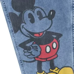 Mickey And Minnie Mouse Drawstring Denim Pants For Women By Our Universe