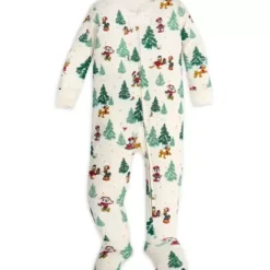 Mickey Mouse And Friends Holiday Stretchie Sleeper For Baby