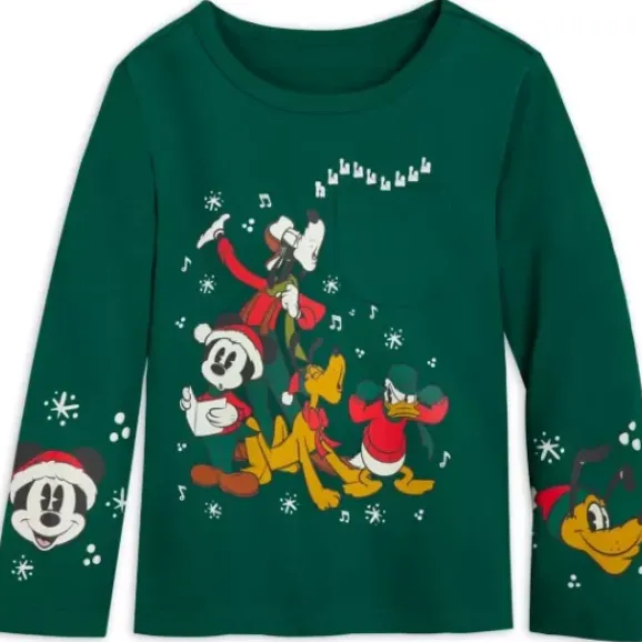 Mickey Mouse And Friends Christmas Long Sleeve T-Shirt For Kids