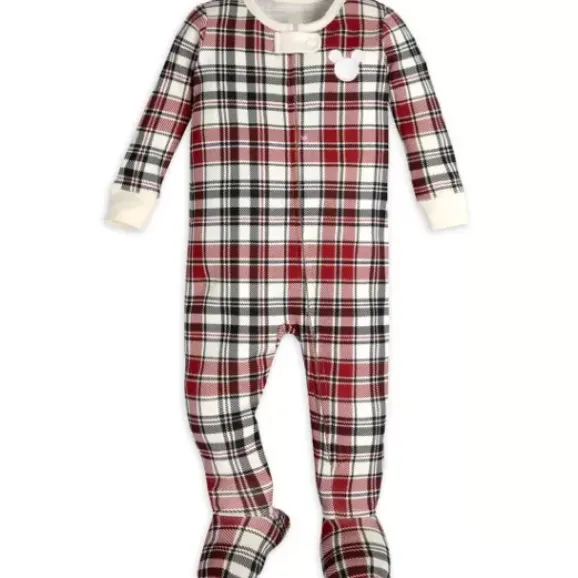 Mickey Mouse Christmas Plaid Stretchie Sleeper For Baby