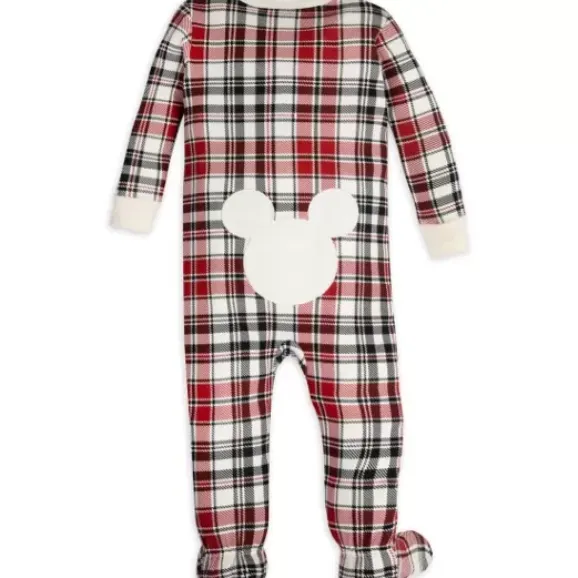 Mickey Mouse Christmas Plaid Stretchie Sleeper For Baby