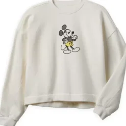Mickey Mouse Genuine Mousewear Pullover Sweatshirt For Women – White