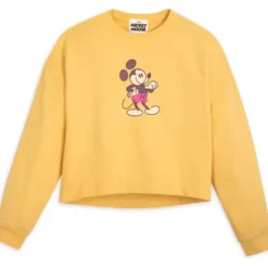 Mickey Mouse Genuine Mousewear Pullover Sweatshirt For Women – Gold