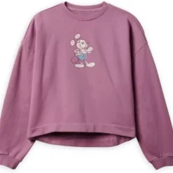 Mickey Mouse Genuine Mousewear Pullover Sweatshirt For Women – Plum