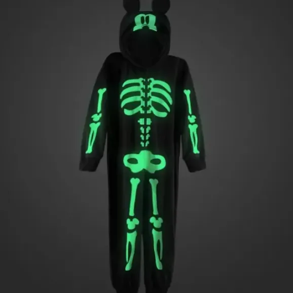 Mickey Mouse Glow-In-The-Dark Skeleton Costume For Kids