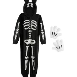 Mickey Mouse Glow-In-The-Dark Skeleton Costume For Kids