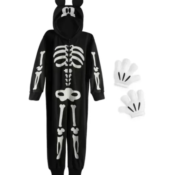 Mickey Mouse Glow-In-The-Dark Skeleton Costume For Kids