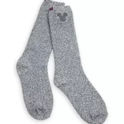 Mickey Mouse Socks For Men By Barefoot Dreams – Light Gray